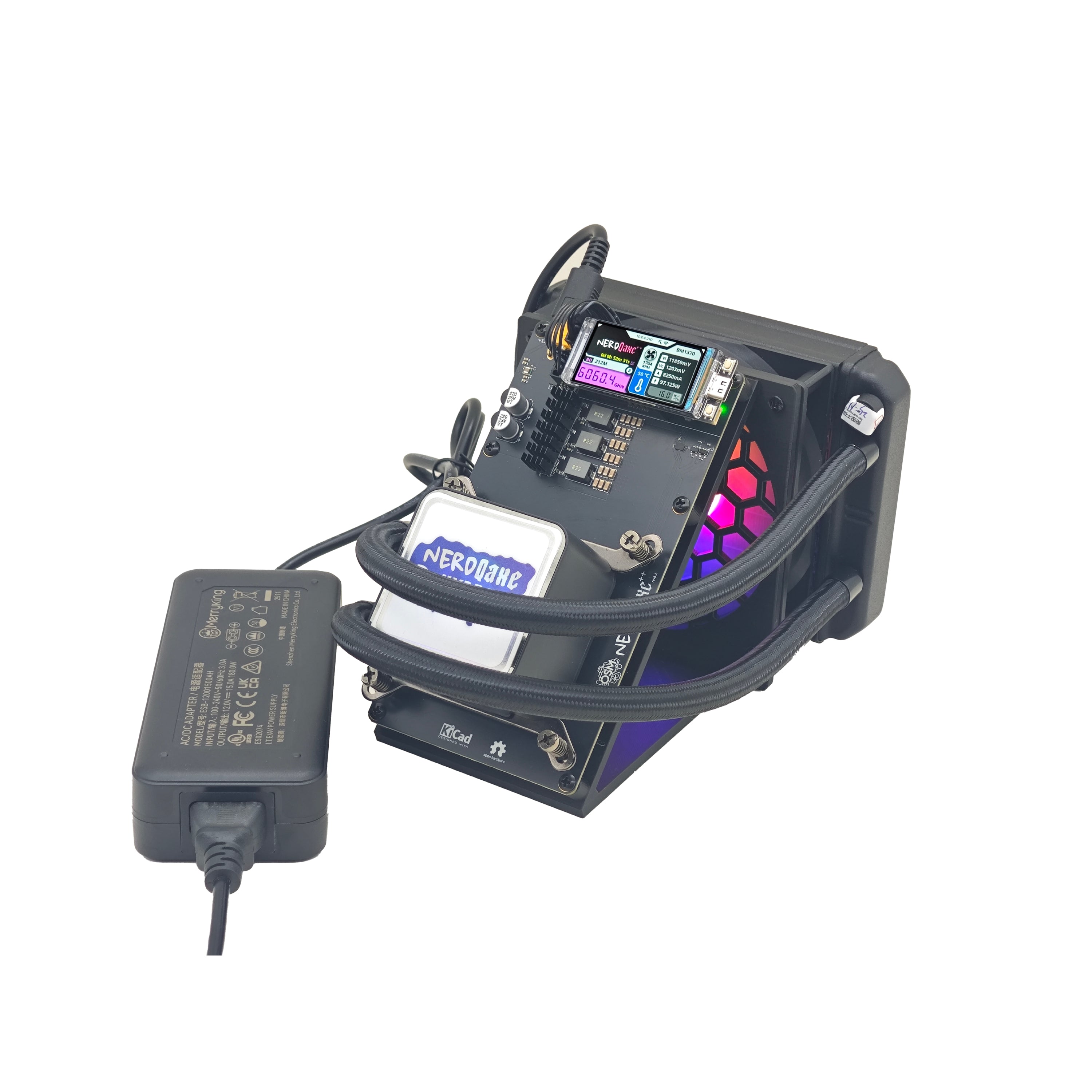 Bitaxe NerdQaxe++ Hydro Rev6.1 6T Solo Bitcoin Miner Machine