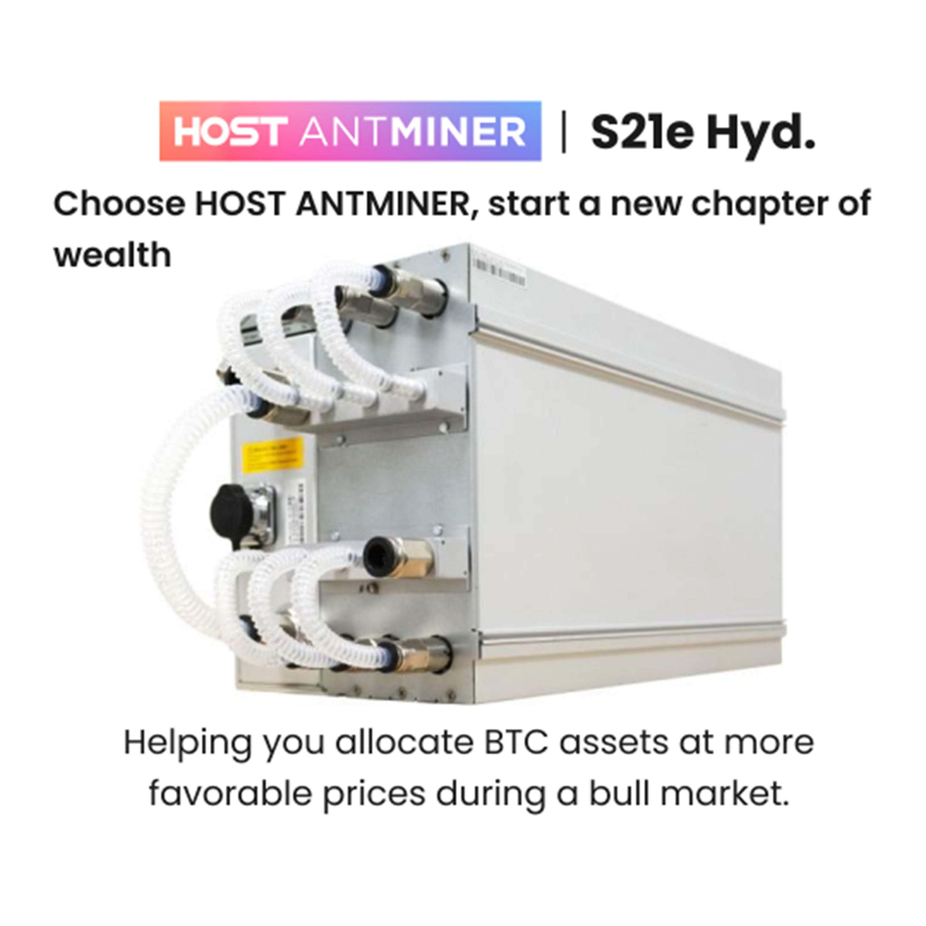 Bitmain Antminer S21e+ HYD 3U ASIC Bitcoin Miner Machine