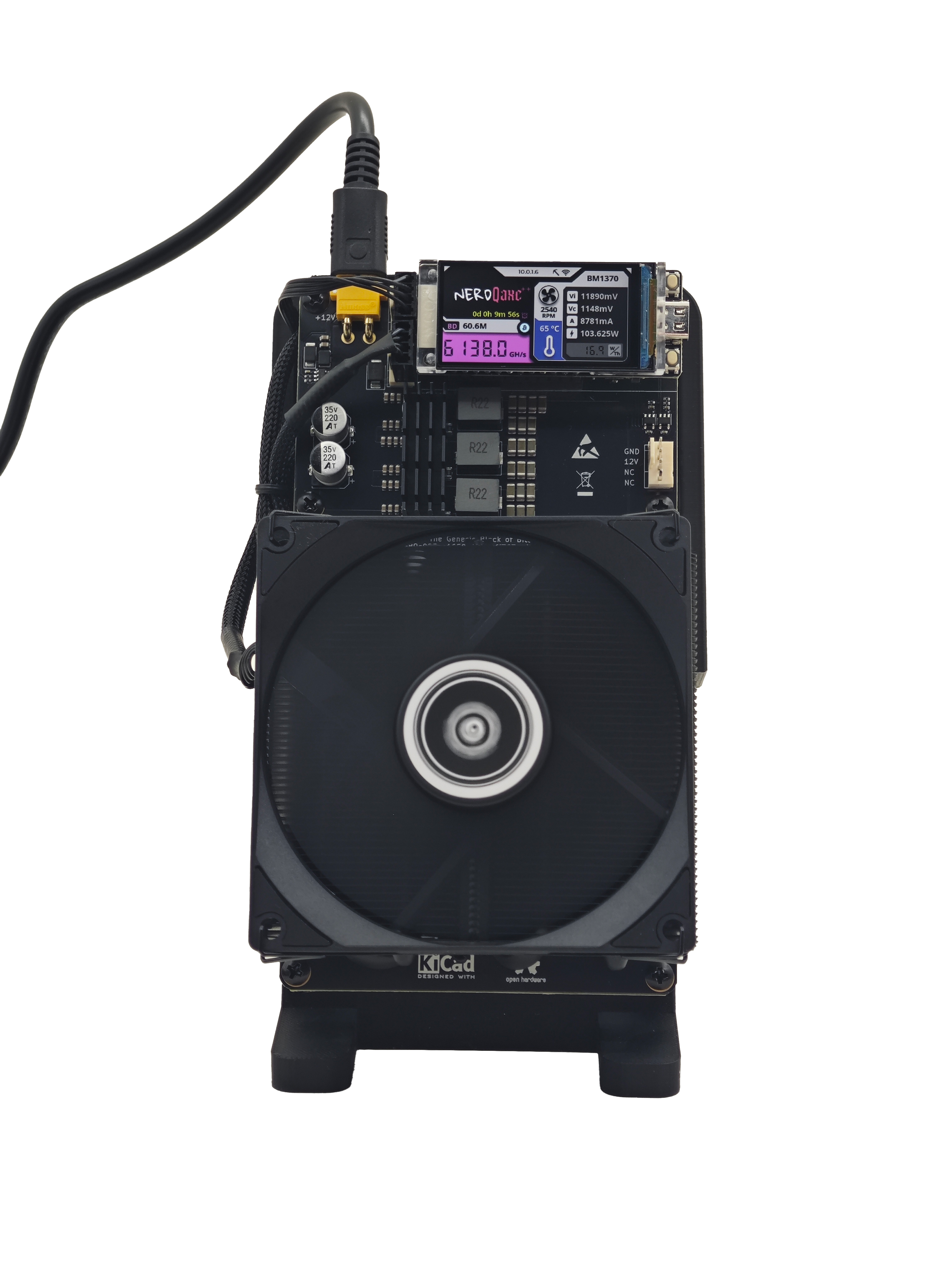 NerdQaxe++ Hydro Rev6.1 6T High Efficiency Bitcoin Miner Machine