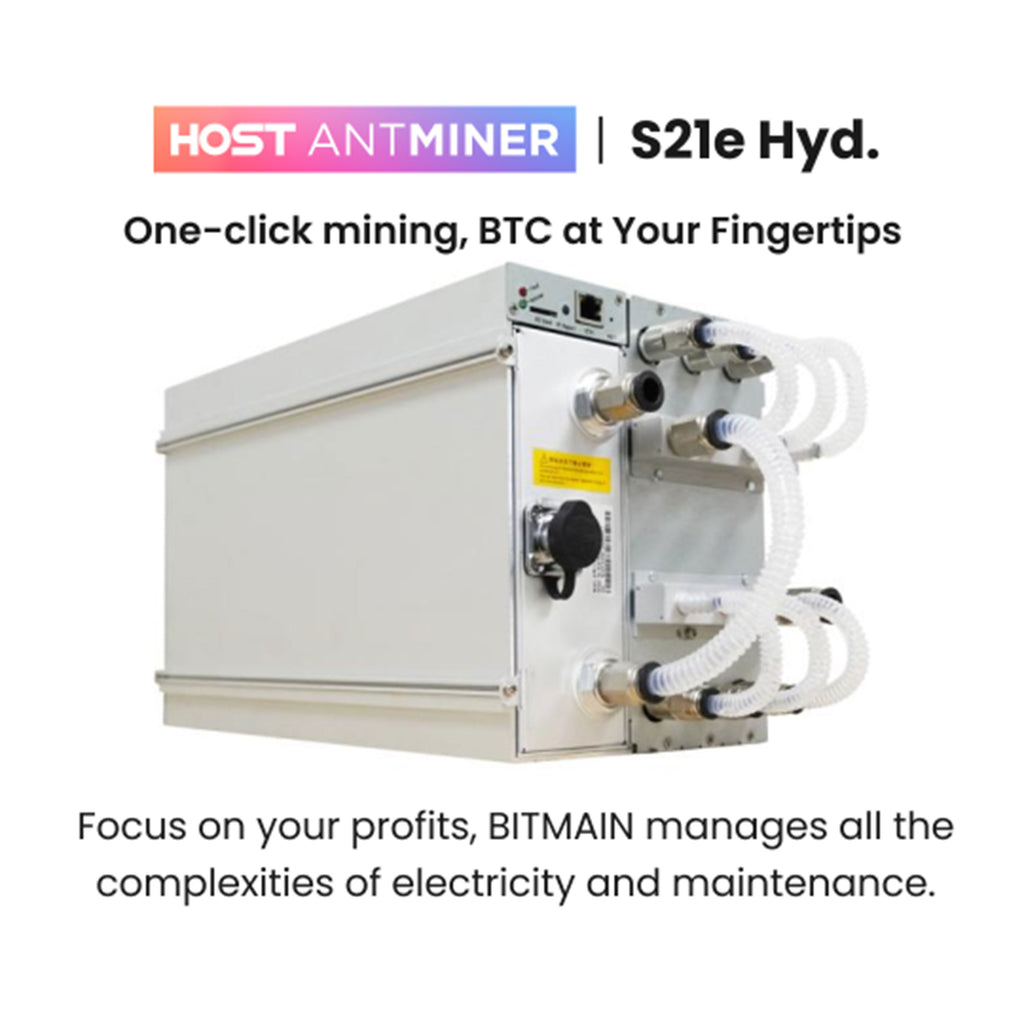 Bitmain Antminer S21e+ HYD 3U ASIC Bitcoin Miner Machine