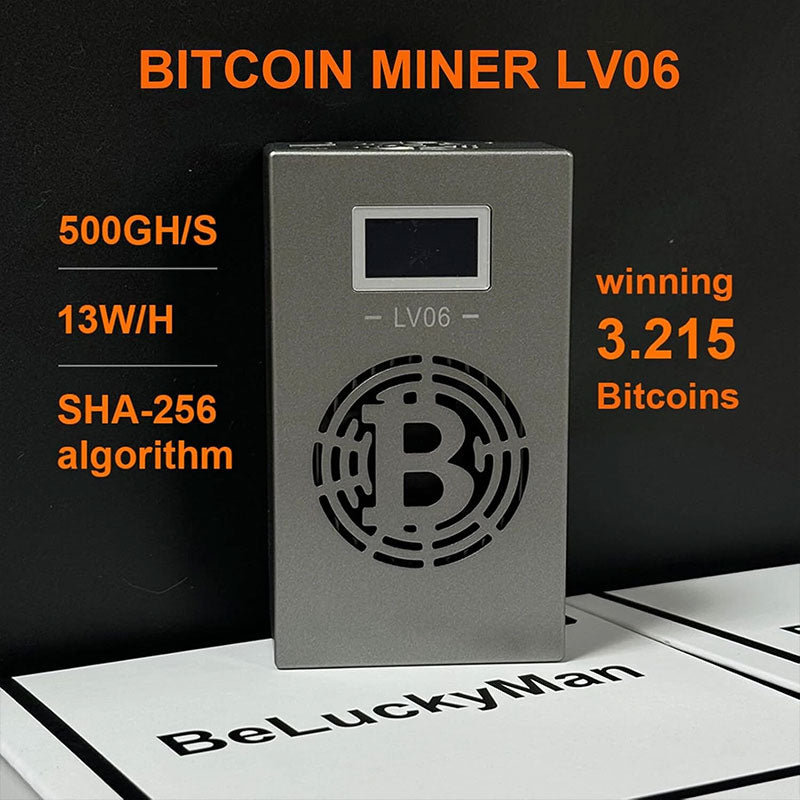Lucky Miner LV06 500Gh Portable SHA-256 Solo Bitcoin Miner Machine