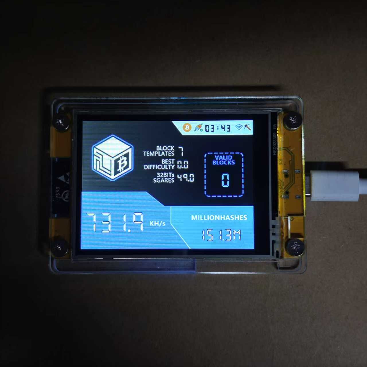 Nerdminer 2.8 Bluetooth WiFi Solo Bitcoin Miner Machine