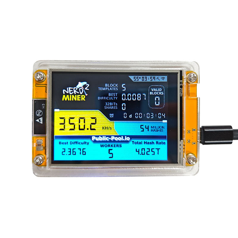 Nerdminer 2.8 Bluetooth WiFi Solo Bitcoin Miner Machine