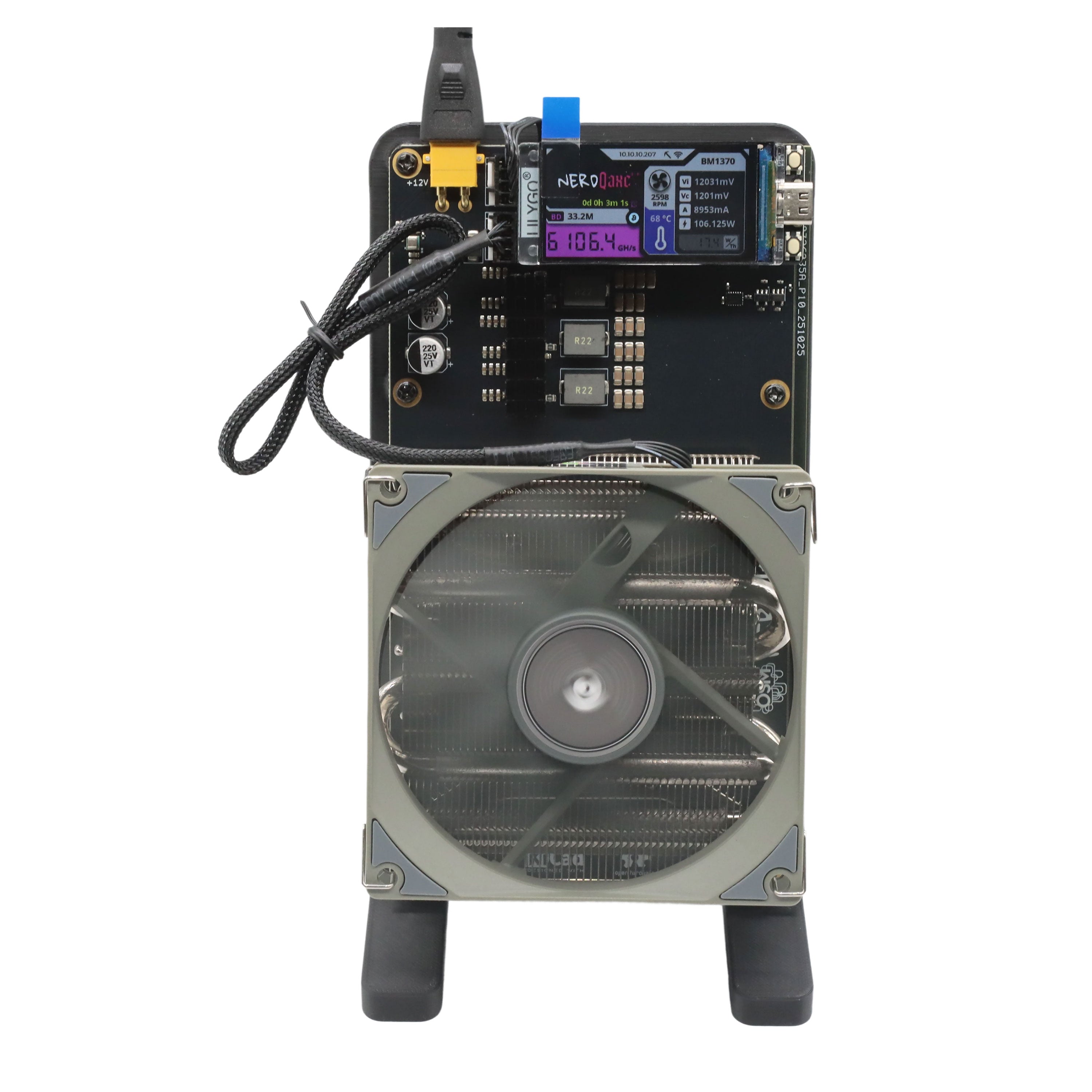Bitaxe NerdQaxe++ 6T Mini Fan BTC Bitcoin Miner Machine