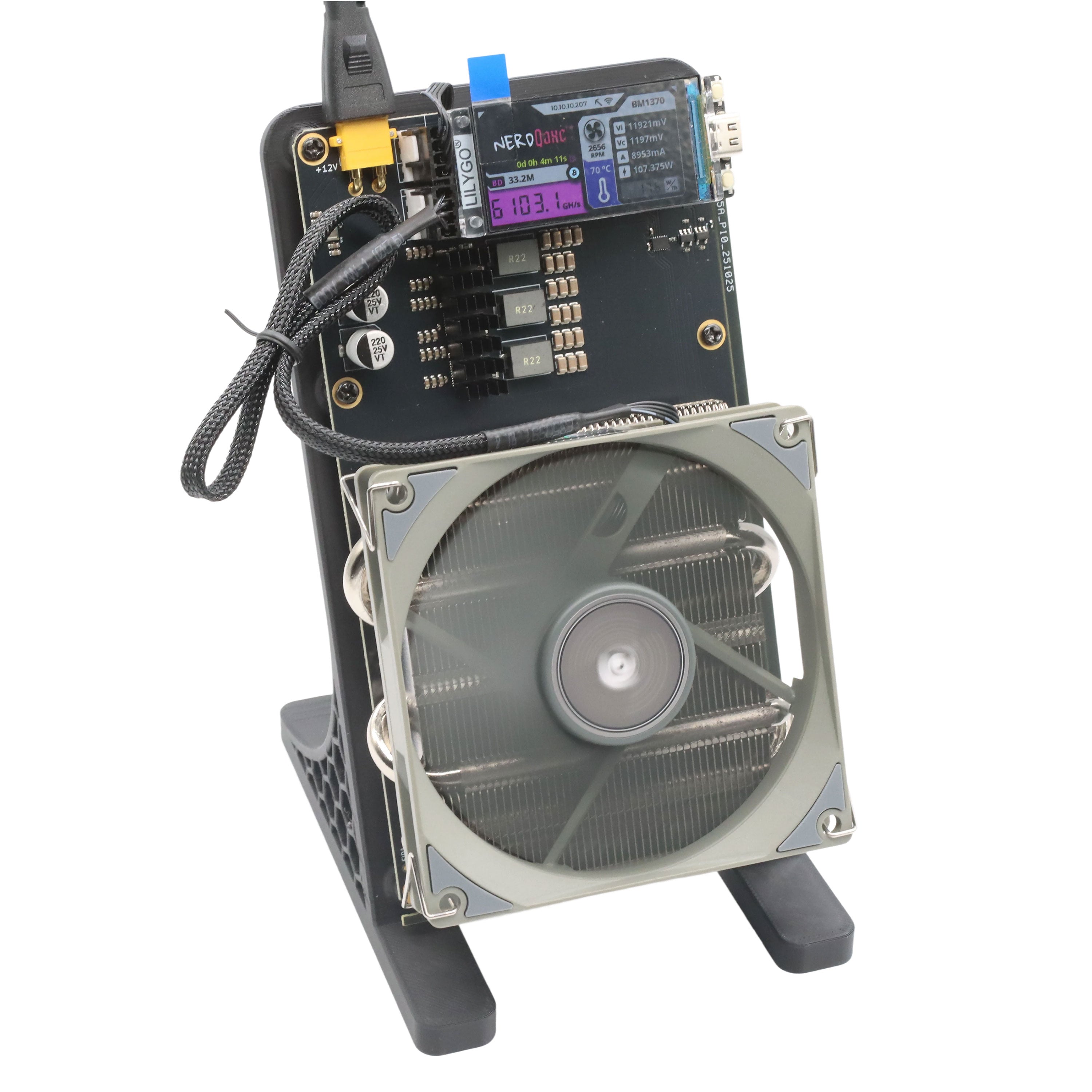 Bitaxe NerdQaxe++ 6T Mini Fan BTC Bitcoin Miner Machine